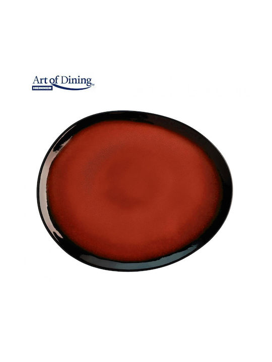 Heinner Vulcano Teller Untiefe Keramik Rot 28cm