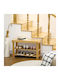 Bamboo Shoe Organizer Beige 70x28x45cm