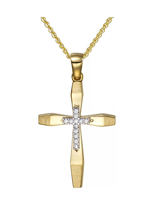 Papoulidis Jewellery Χρυσός Σταυρός 14Κ Διπλής Όψης Papoulidis Jewellery Χρυσός Σταυρός 14Κ Διπλής Όψης