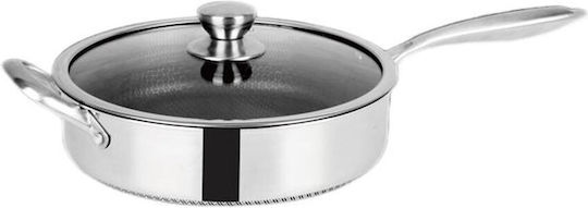 Cheffinger Pan With Lid made of Stainless Steel 28cm