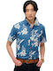 Loom Short-sleeved Cotton Shirt Blue