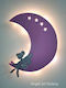 Children's Wooden Wall Light "Moon Fairy"