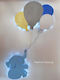 Kinder-Wandlampe aus Holz "Elefantenballons"