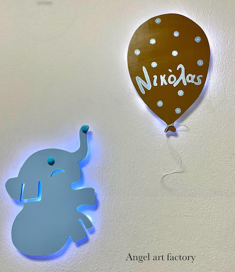Lustră de Perete din Lemn "Elefant cu Balon" Nume