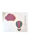 Kids Wooden Wall Light Set "Hot Air Balloon-Cloud"