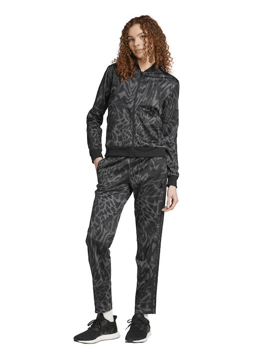 Essentials 3-Stripes Jogginganzug Black/Grey