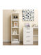 White Bookcase 38x33x142cm