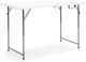 Costway Τραπέζι για Camping Πτυσσόμενο σε Βαλιτσάκι 120x60x48.5cm Λευκό