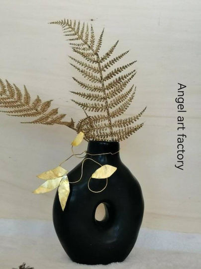 Schwarze Vase für Blumenarrangements
