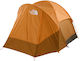 The North Face Summer Camping Tent Orange with Double Cloth for 4 People 191x107x107cm