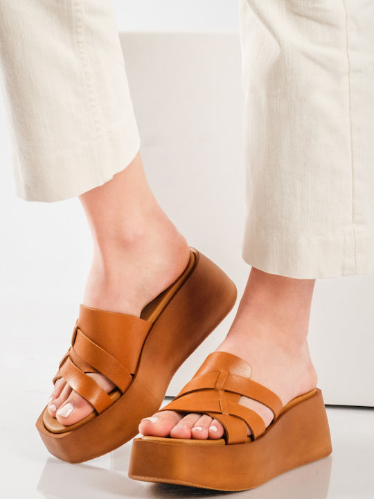 Sandale Casual Damă Flatforme Tabac maro