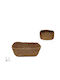 Due esse Decorative Wicker Basket Beige 20x14x8cm