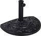 Outsunny Umbrella Stand made of Plastic Black Velvet-Black Metal 50x31x32cm