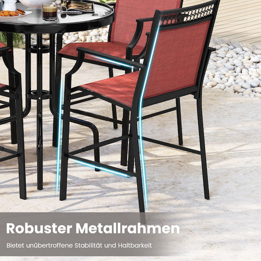Outdoor Chair Metallic Re 66x62x114cm