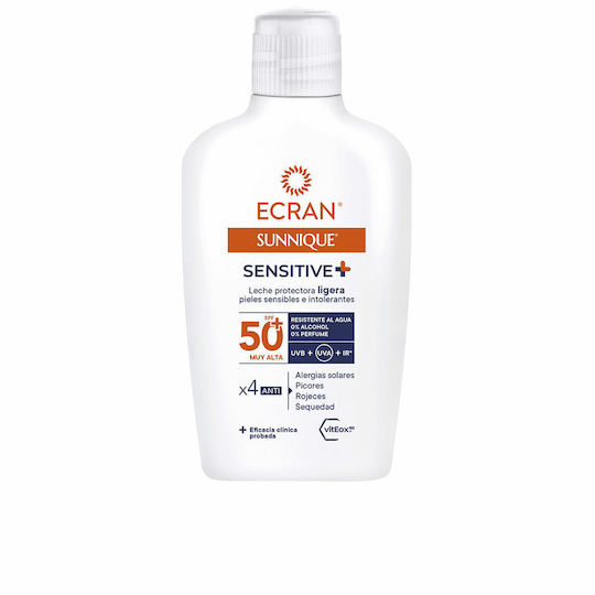 Ecran Sunnique Sensitive Wasserdichte Sonnencreme Für Körper SPF50+ 200ml