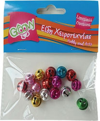 Clopoței metalici colorați 12mm/16buc Groovy