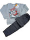 Kinder Sweatpants Set - Jogginganzug Mint-anthracite 2Stück