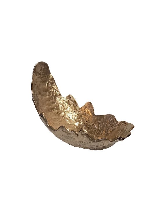 Bol decorativ din metal auriu pentru fructe 39x19cm Bol decorativ din metal auriu pentru fructe 39x19cm