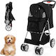 Costway Kinderwagen für Hunde bis 15kg Schwarz