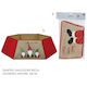 Christmas Tree Skirt Fabric Red M65xH80xD80cm.