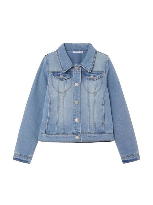 Geacă din denim pentru copii Light Blue