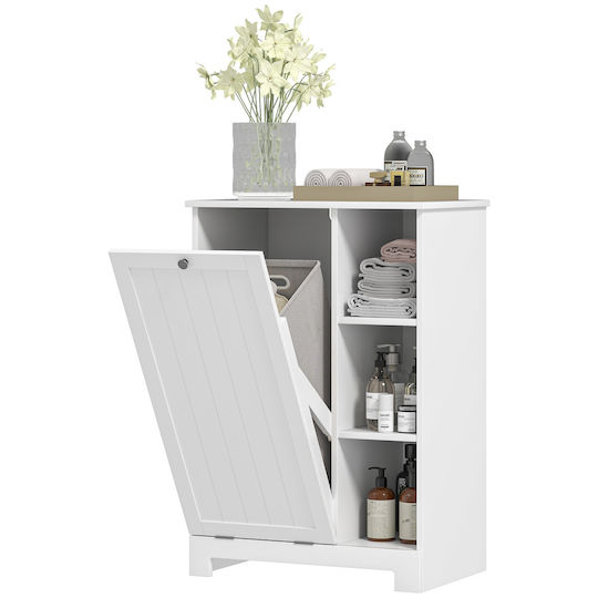 HomCom Ντουλάπι Μπάνιου Πλυντηρίου 60x38x86cm Λευκό