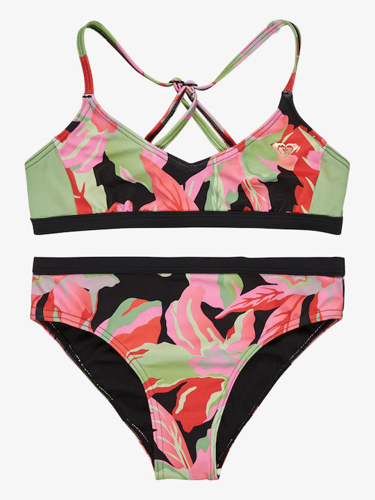 Roxy The Moves Floral Παιδικό Μαγιό Μπικίνι Πολύχρωμο