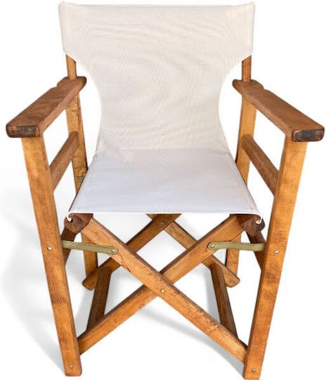 Regiestuhl Hölzernes Beige 45x50x89εκ.