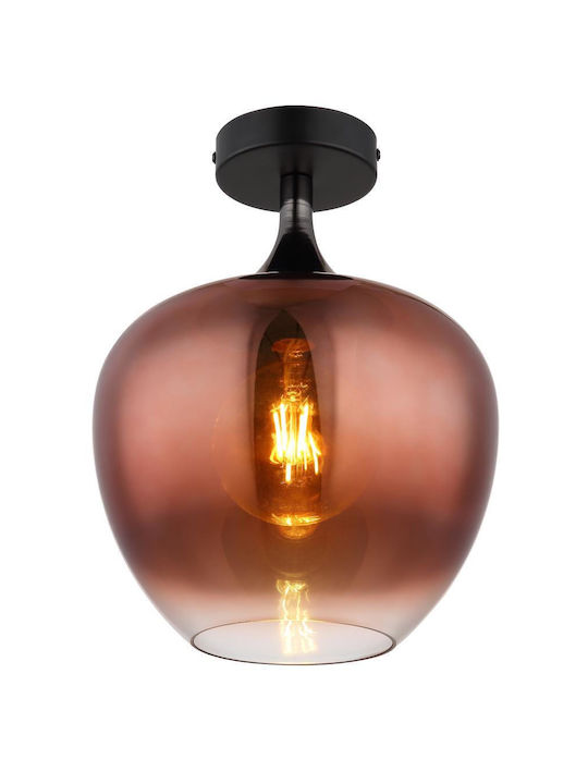 Globo Lighting Ceiling Mount Light Black with Socket E27