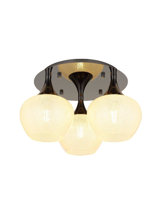 Globo Lighting Πλαφονιέρα Οροφής Διάφανη με Ντουί E27
