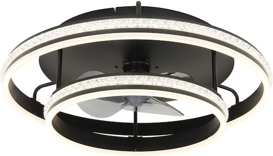 Globo Lighting Kendall Plafonieră 60cm cu Lentile de Mărire Neagră