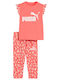 Kids' Set with Leggings Summer 2pcs Pink