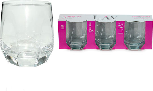 ArteLibre Set of Glasses Water made of Glass 3pcs