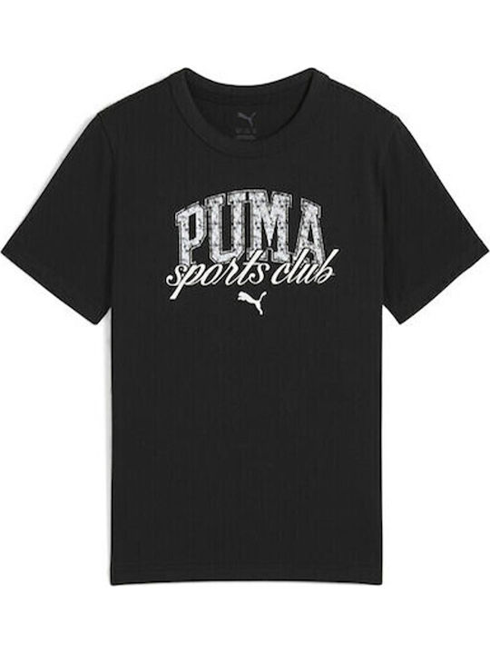 PUMA Kids' T-shirt Black Graphic