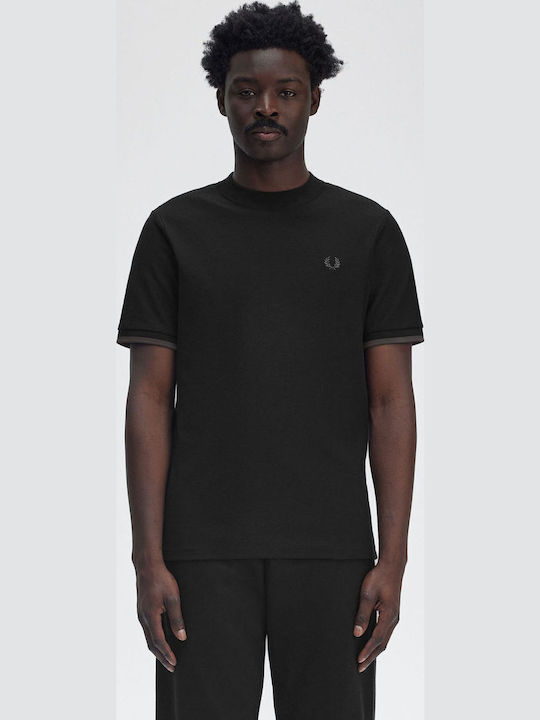 Tシャツ・カットソー FRED PERRY Men T-shirt Black M4654 Y43 FRED PERRY フレッドペリー Tシャツ 半袖 メンズ ティップド
