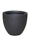 Dekorativer Fiberclay-Pflanzkübel Schwarz 55x46cm 06-20709-xl