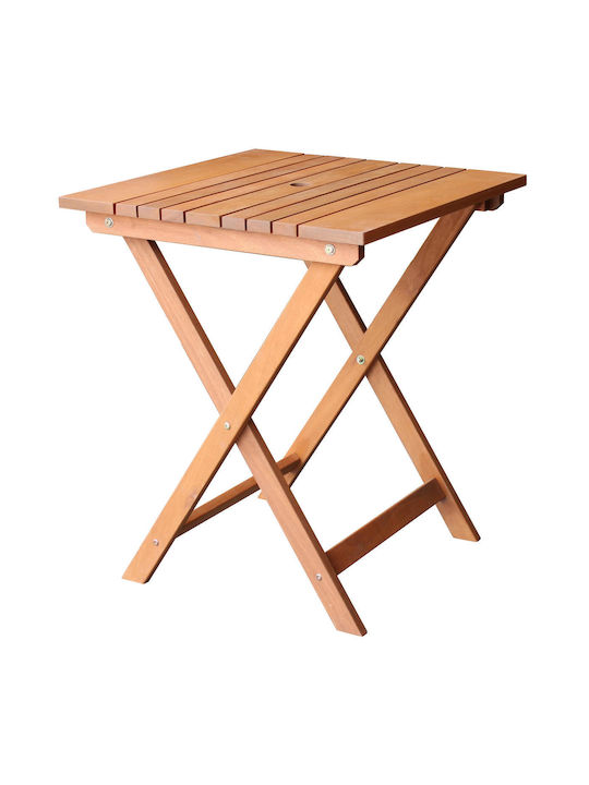 Florida-s Outdoor Dinner Free Standing Wood Table Honey Brown 60x60x60cm
