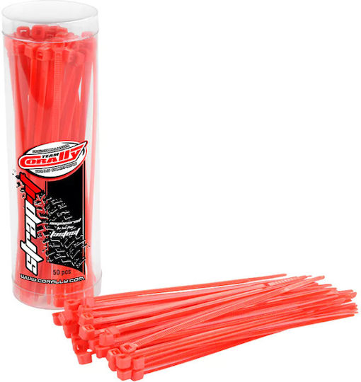 Team Corally Strap-it Cable Tie Raps Red 2.5x100mm 50 Pcs Team Corally
