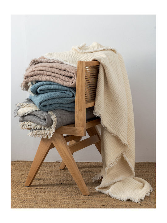 Palamaiki Mous Single Blanket 170x240cm Mous Gray