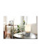 Globo Lighting Plastic Table Lamp for Socket E14 with Gray Shade and Base