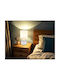 Globo Lighting Plastic Table Lamp for Socket E14 with White Shade and Base