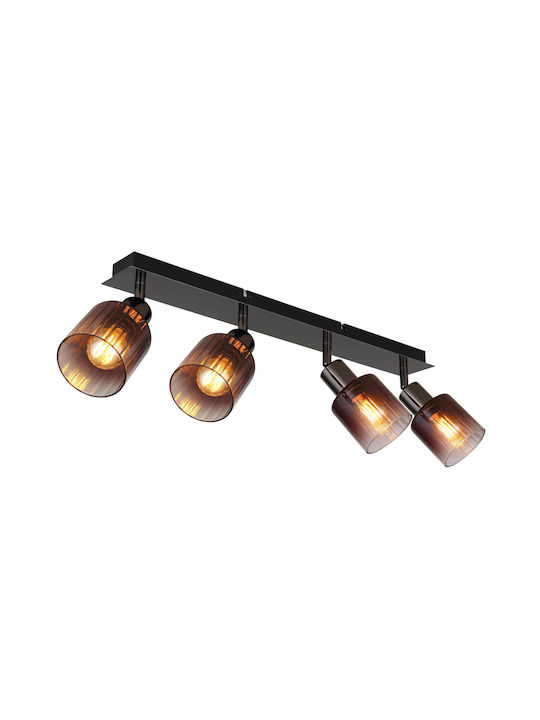 Globo Lighting Spot mit 4 Lichtern und mit Fassung E14 in Kupfer Farbe