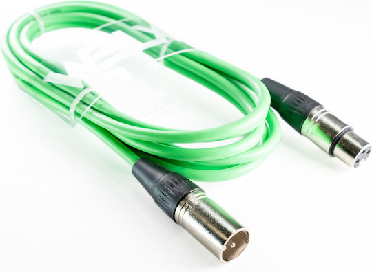Welx CC Balanced XLR Kabel XLR-Stecker - XLR-Buchse Grün 3m WELX-CC-SERIE-3M