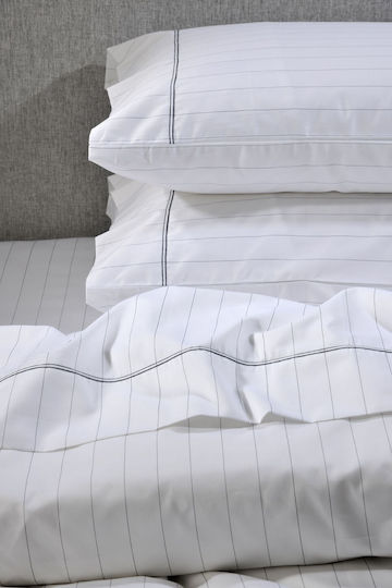 Down Town Home Duvet Cover Cotton Queen 235x245 White