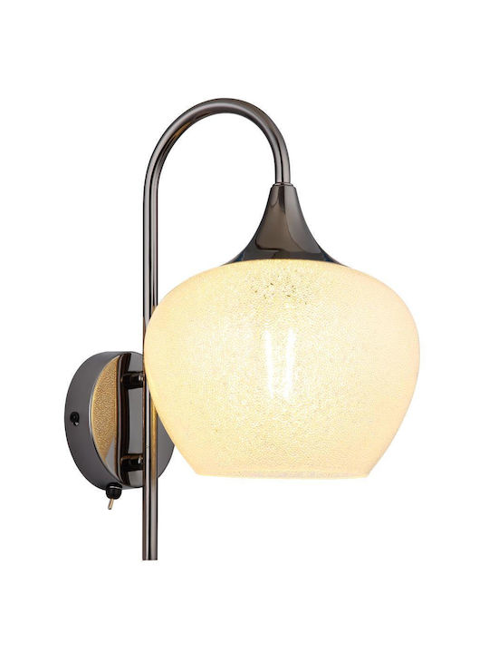 Globo Lighting Wall Lamp with E27 Socket and Switch Black 18x32cm