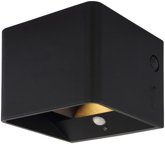 Globo Lighting Leuchte Wand und Schalter Schwarz 10.1x8cm