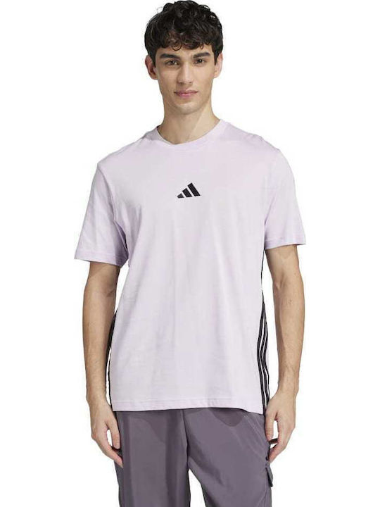 adidas Essentials 3-stripes T-shirt Μωβ