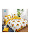 Pucioasa Duvet Cover Set 200x220cm Double with 4 Pillowcases and 1 Bed Sheet White