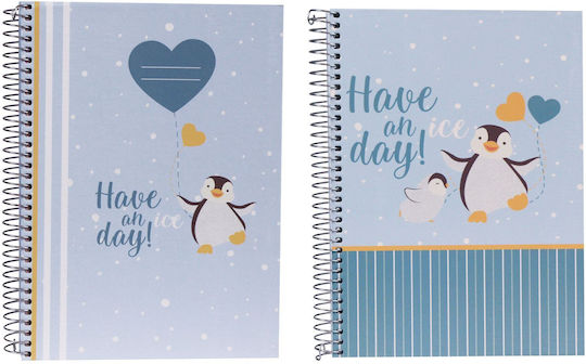 Ancor Spiral Notebook Ruled A5 80 Sheets 1pcs