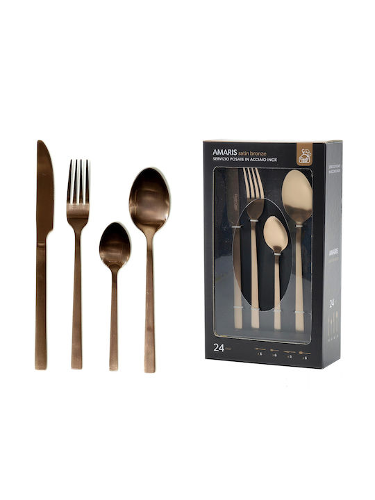 ArteLibre Set de Tacâmuri Inoxidabil Cupru 24buc